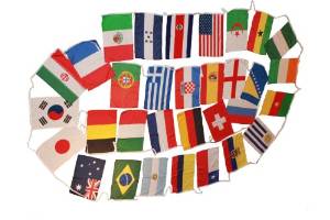 2014 FIFA Soccer World Cup string of 32 flags image